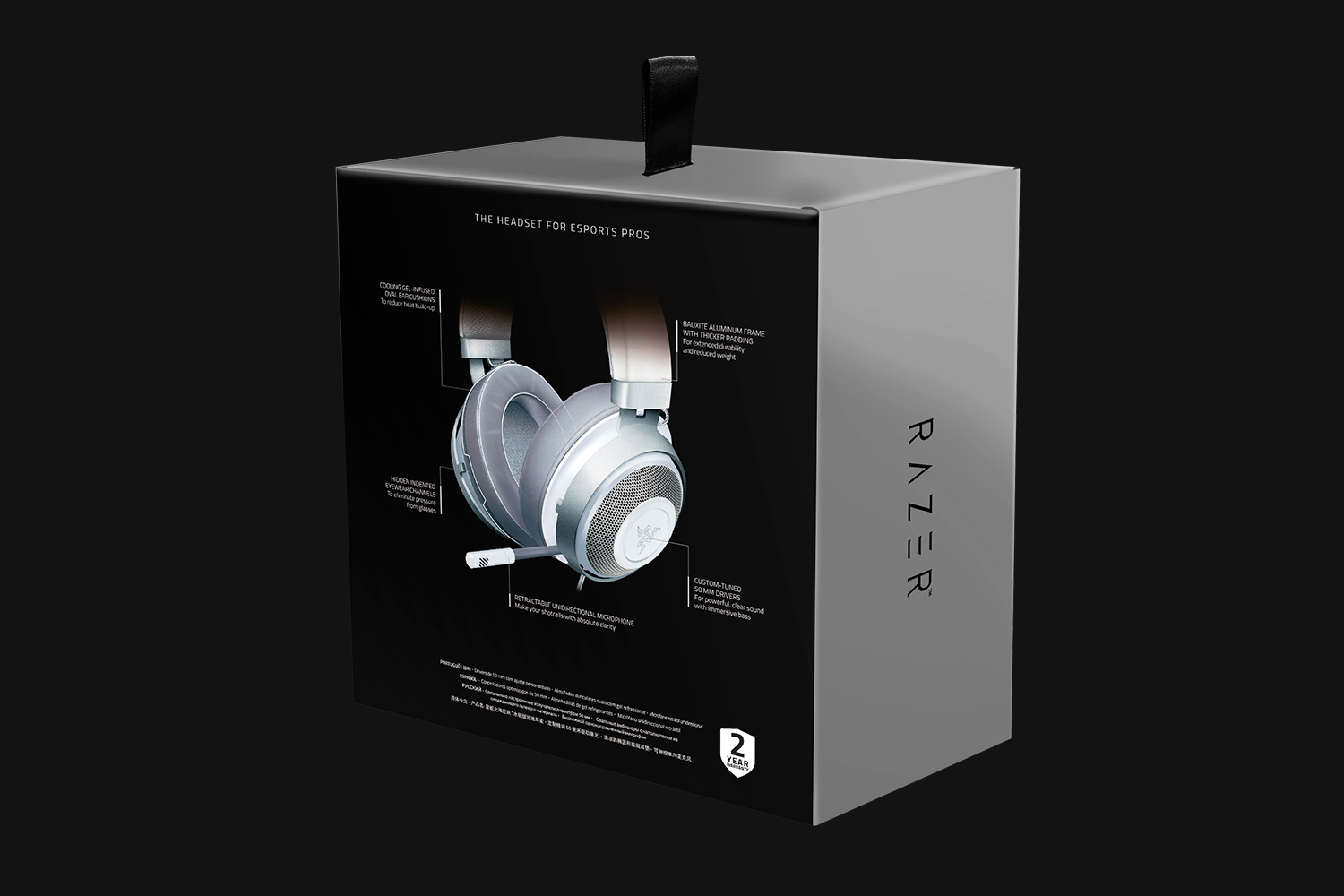 Razer Kraken, Mercury White - Фото 4 Гарнитура Razer Kraken в лимитированном цвете Mercury White
