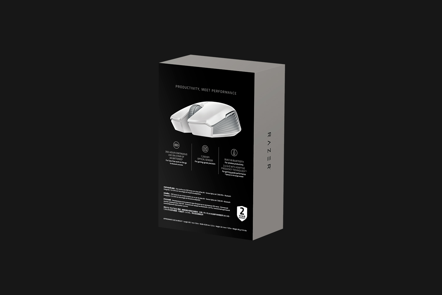 Razer Atheris, Mercury White - Фото 4 компактная игровая bluetooyh мышь белого цвета