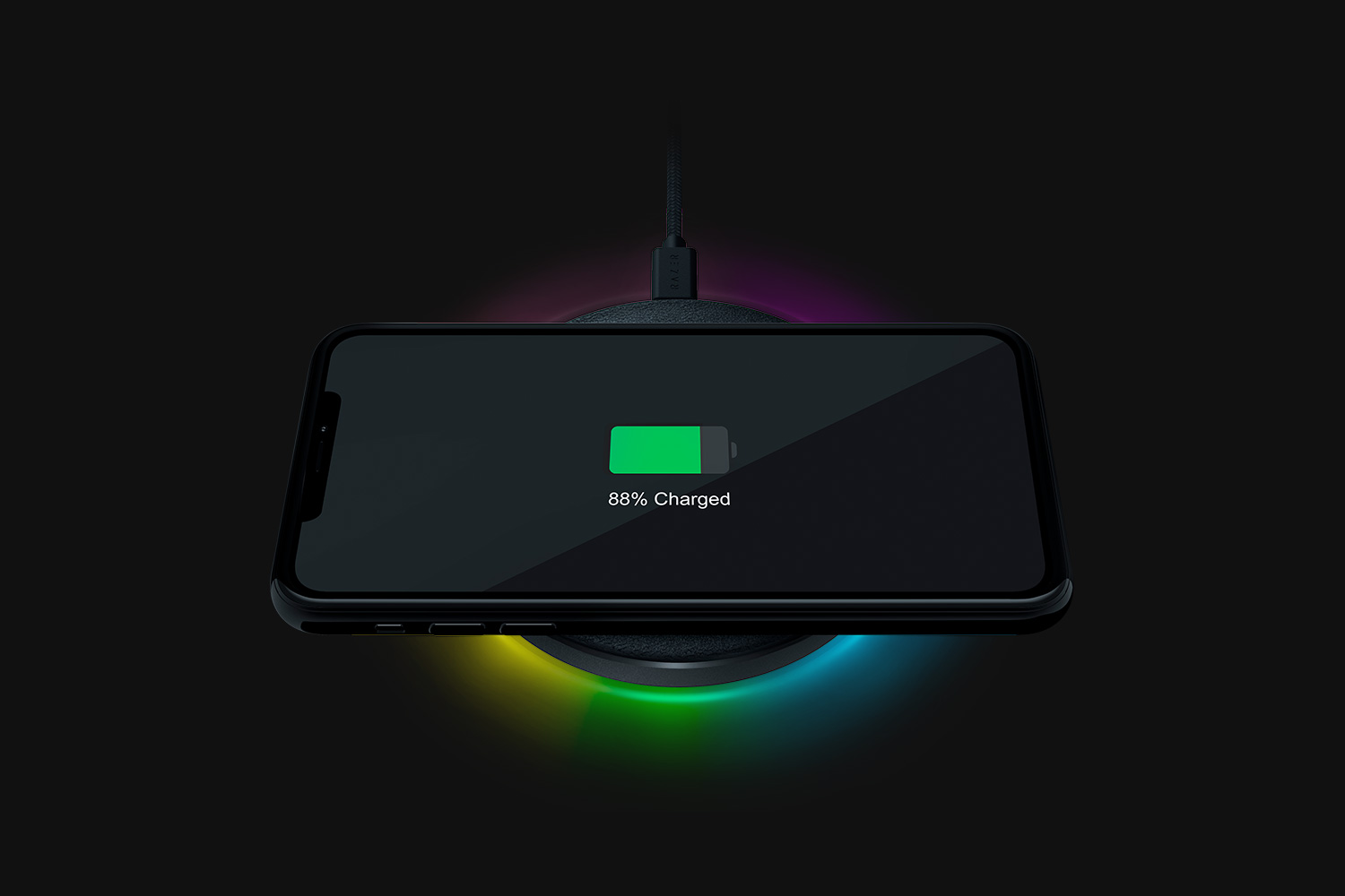 Razer Charging Pad Chroma - Купить беспроводную зарядку на Razer.ru