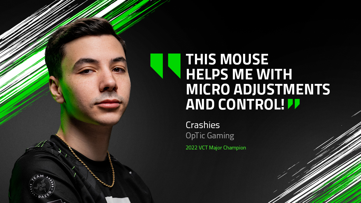 "This mouse helps me with micro adjustments and control!" - Crashies | OpTic Gaming | 2022 VCT Major Champion