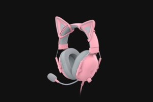 Razer Kitty Ears V2 Quartz Universal Fit Clip on fur